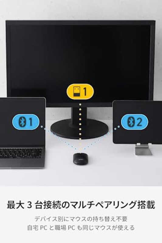 無線2.4GHz/Bluetoothマウス 4