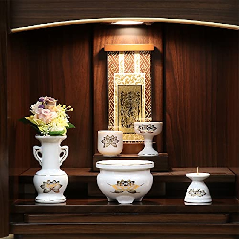 仏具セット 白 金蓮 2
