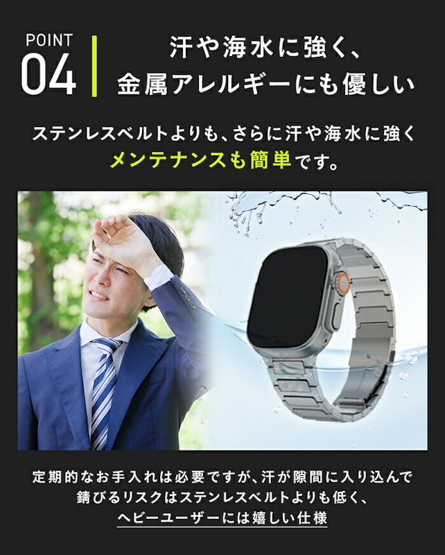 アップルウォッチバンド チタン 7