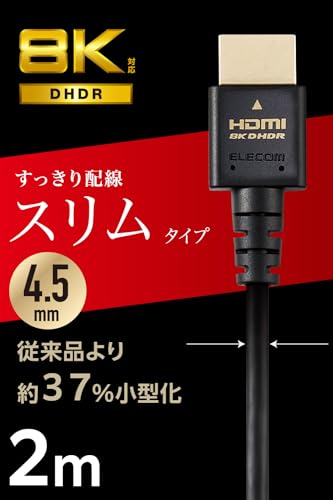 イーサネット対応ウルトラハイスピードHDMIケーブルスリム 2