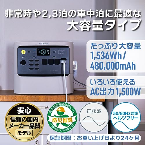 正月限定値下げ！Victor BN-RF1500. ポータブル電源　大容量 JVCケンウッド Victor ポータブル電源 BN-RF1500を検証レビュー