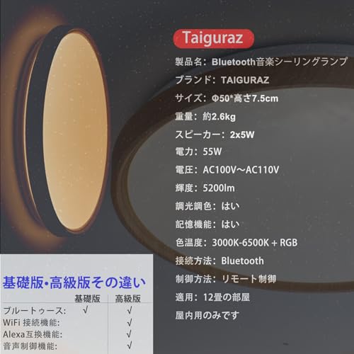 音楽シーリングライト 9
