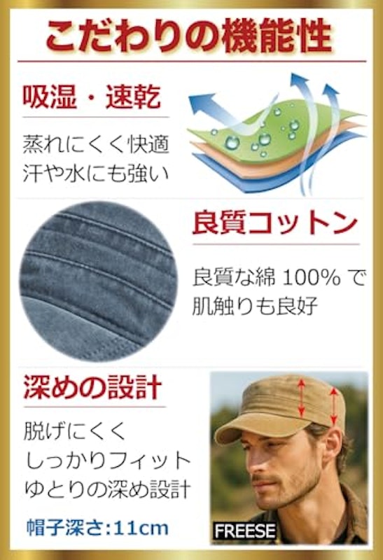 ワークキャップ 4