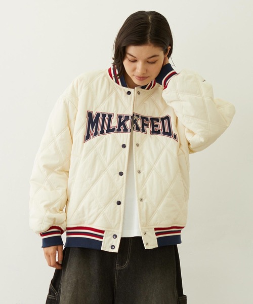 SATIN LOGO PATCH QUILTED JACKET 3