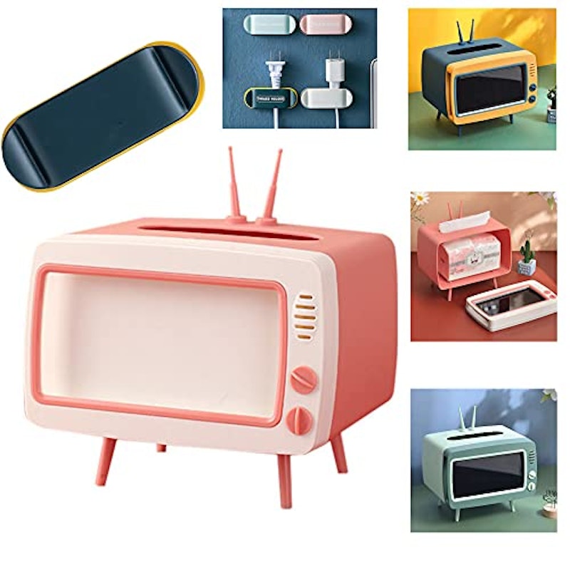 テレビ型ティッシュボックス スマホスタンド 2
