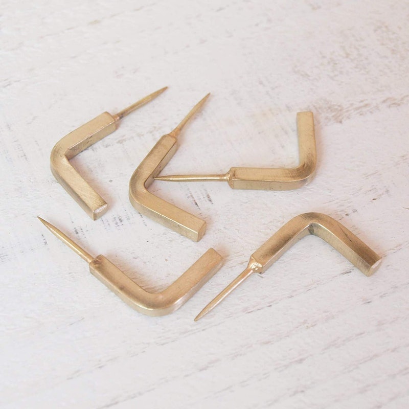BRASS プッシュピン Lフック 3