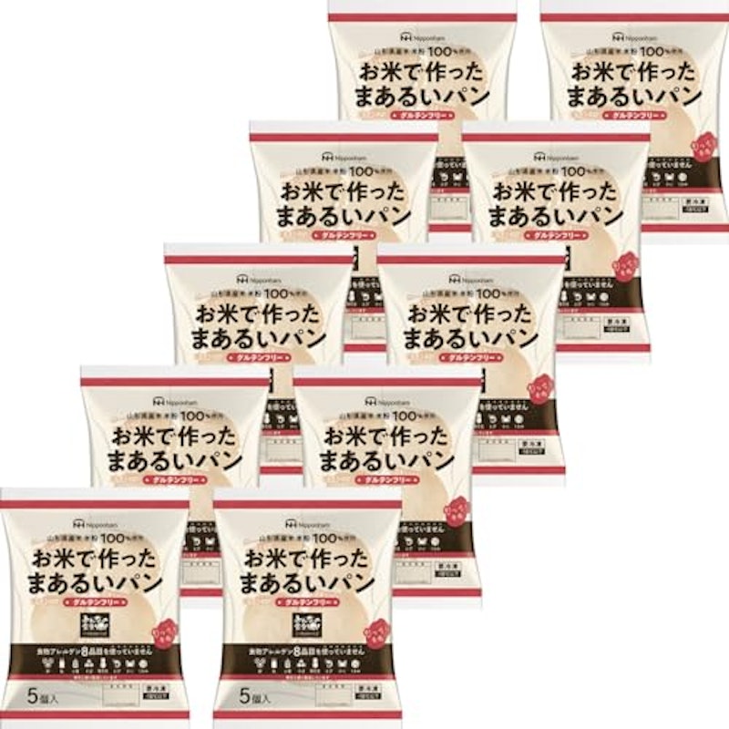 お米で作ったまあるいパン 5個入×10 1