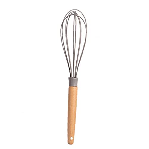 木製ハンドル付き シリコン泡立て器 1