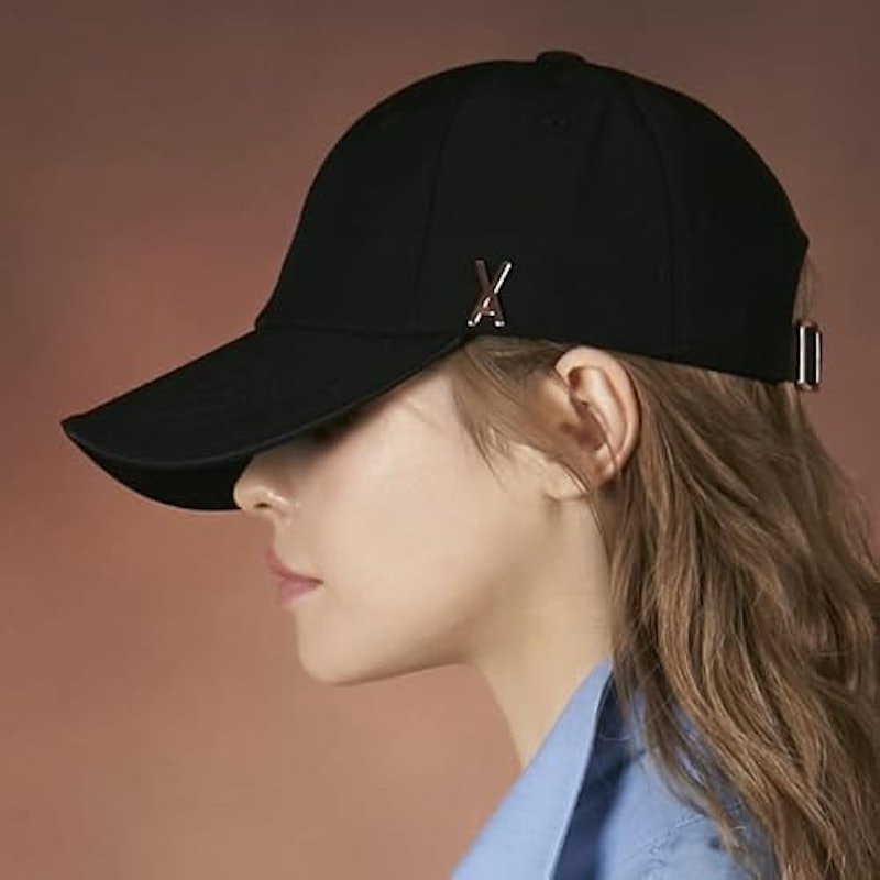 Rose gold stud over fit ball cap 3