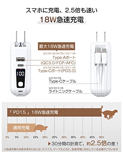 ACプラグ内蔵モバイルバッテリー 8
