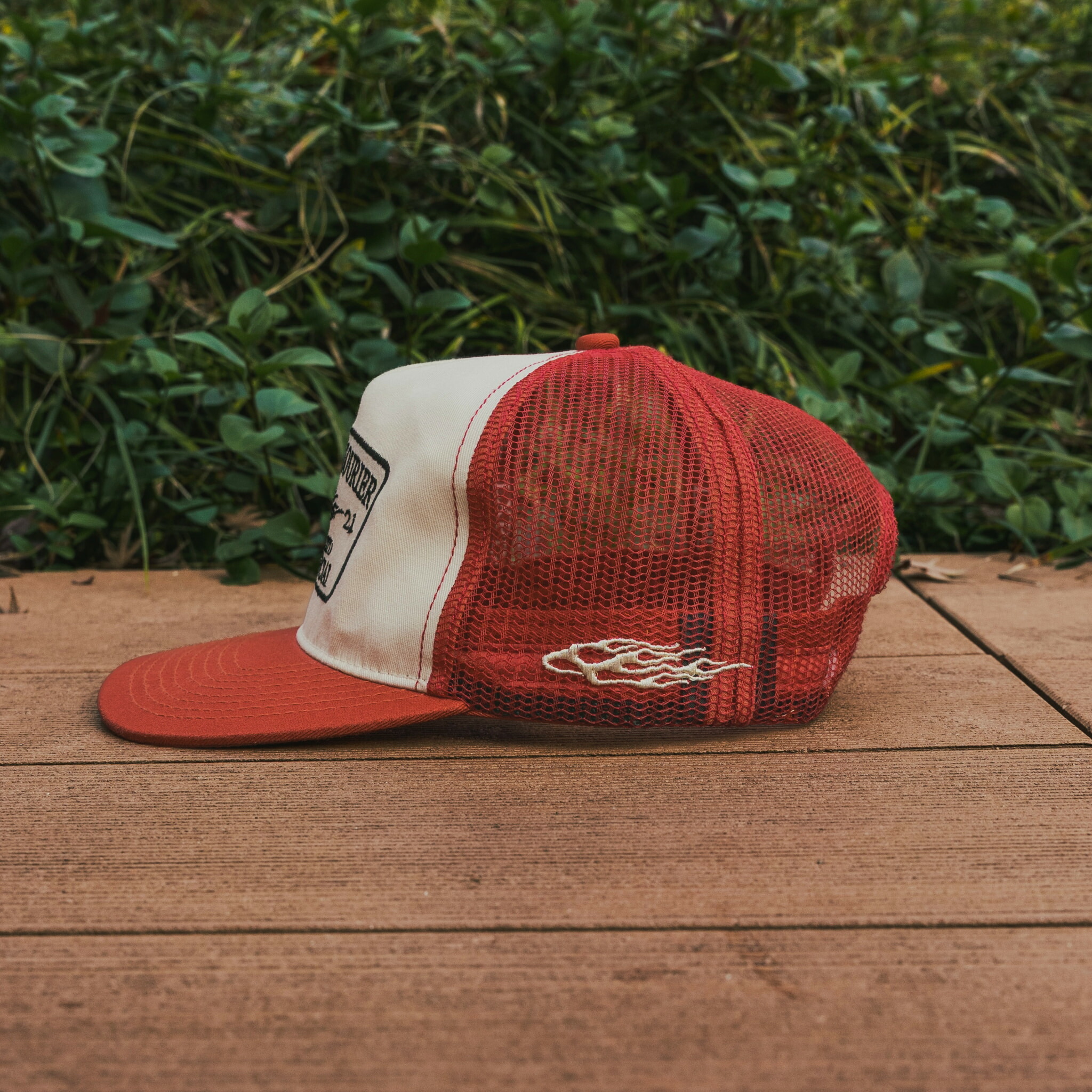 CAP LE レッド アメカジ トラッカーキャップ  3