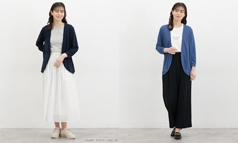 ハニさら 8分袖ラウンドカーデ 3