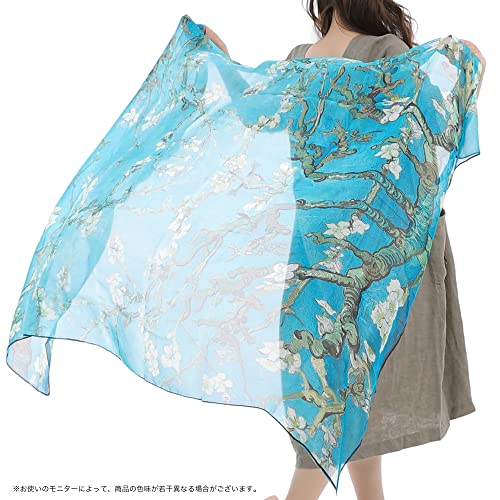 花咲くアーモンドの枝 大判ストール 2