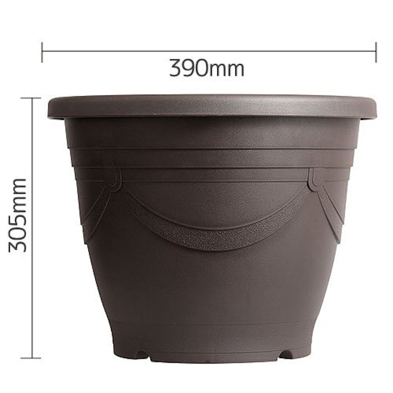 メダカの深鉢 黒茶 13号 4