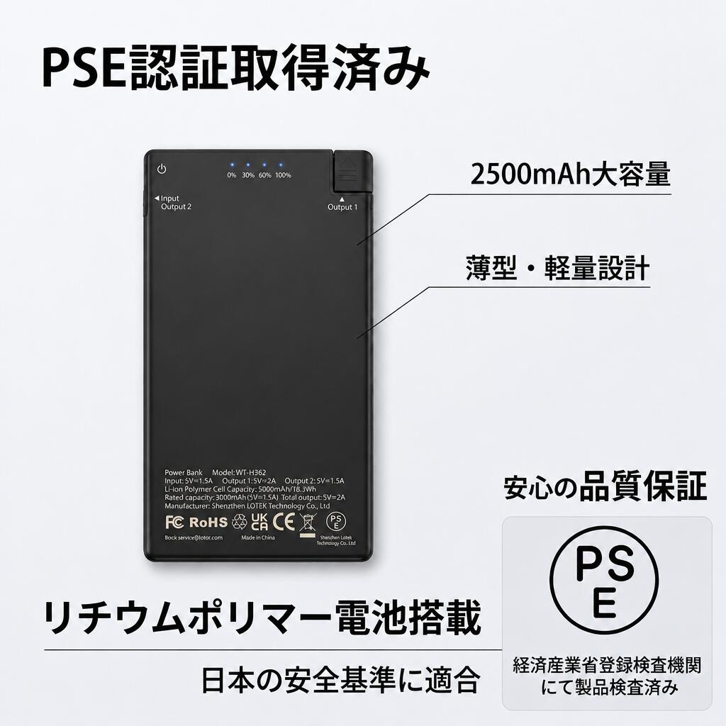 モバイルバッテリーケーブル内蔵 8