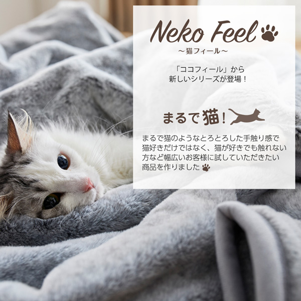 まるで猫！のようなモフモフ2枚合わせ中わた入り毛布 2