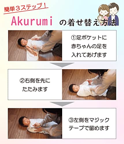 Akurumi おむつ替えが楽なおくるみ 3