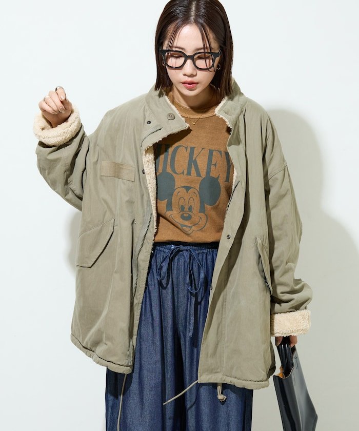 M65 リバーシブル ボア ショートコート 11