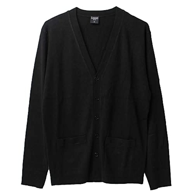 カシミアタッチVネックカーディガン 1