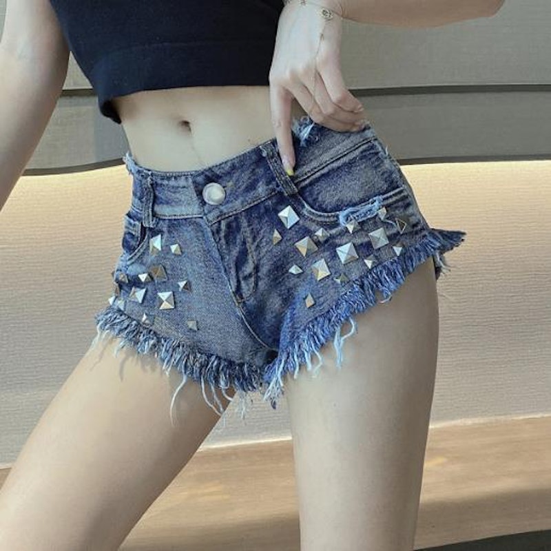 デニムパンツ ローライズ マイクロミニ