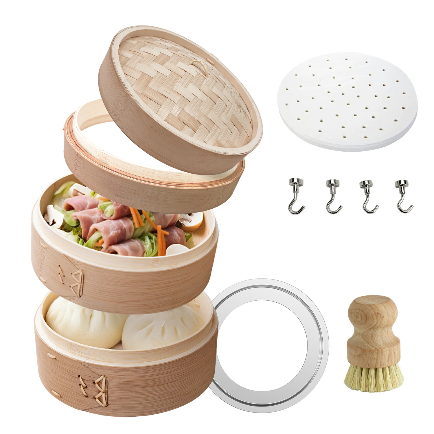 プレミアム炭化竹せいろ 受け台セット 1