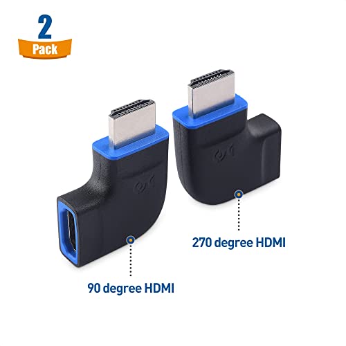 HDMI変換アダプター フラットL字 2個セット 4