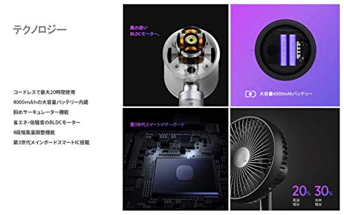 コードレス扇風機 FAN STAND2 4