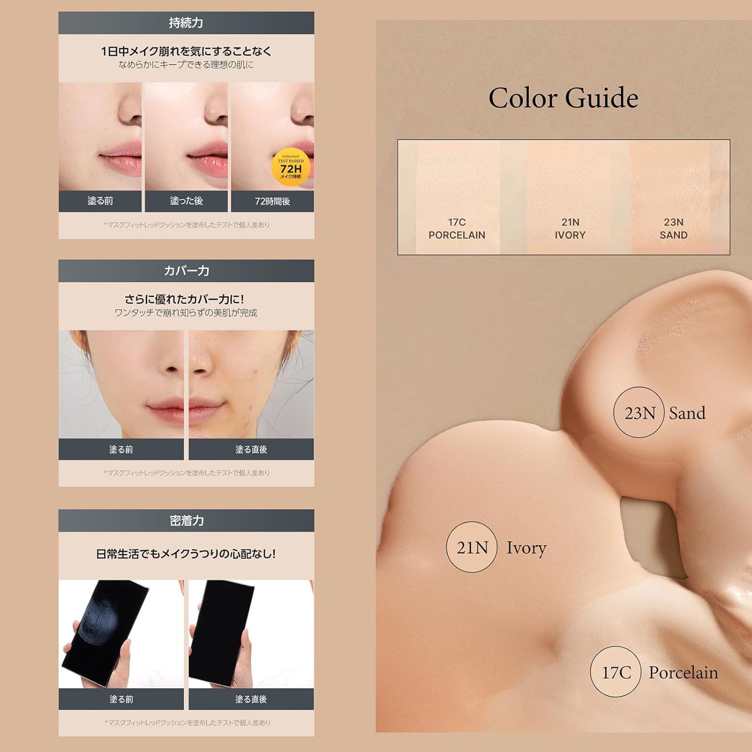2点おまとめ依頼分TIRTIRクッションファンデRED21N IVORY TIRTIR