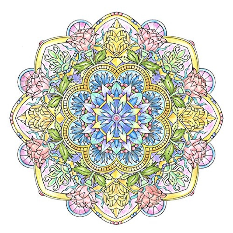 flower mandalas 心を整える、花々のマンダラぬりえ 3
