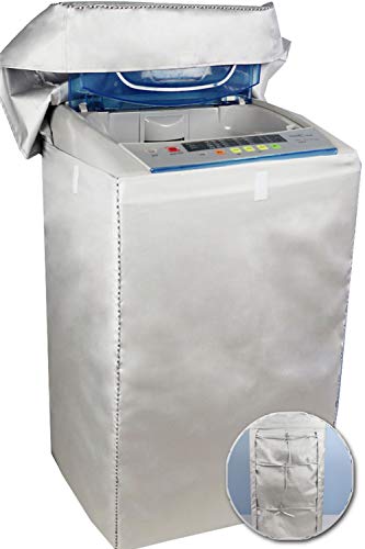 洗濯機カバー 屋外 シルバー 防水 日焼け 防止 全自動式 Sサイズ