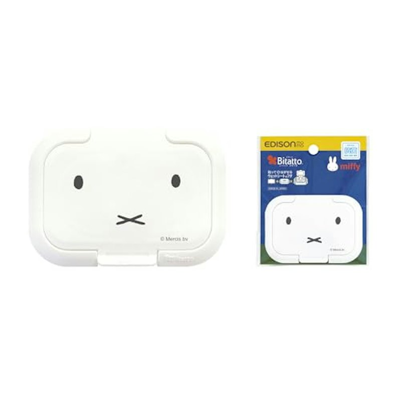 Bitatto miffy ミニ 繰り返し使えるウエットシートのフタ 1
