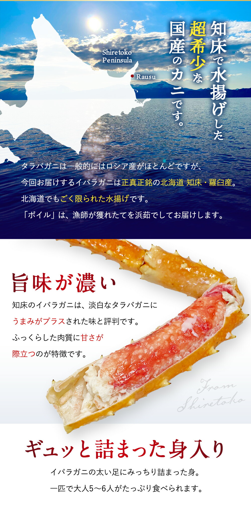 北海道産 イバラガニ 足ボイル 4