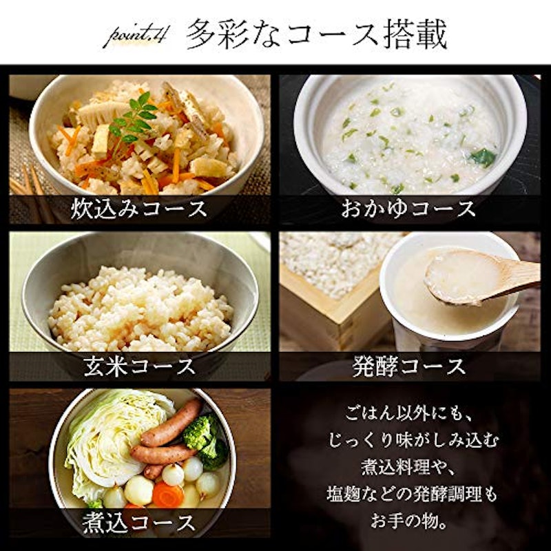 米屋の旨み 銘柄炊き ジャー炊飯器 3合 ホワイト 6