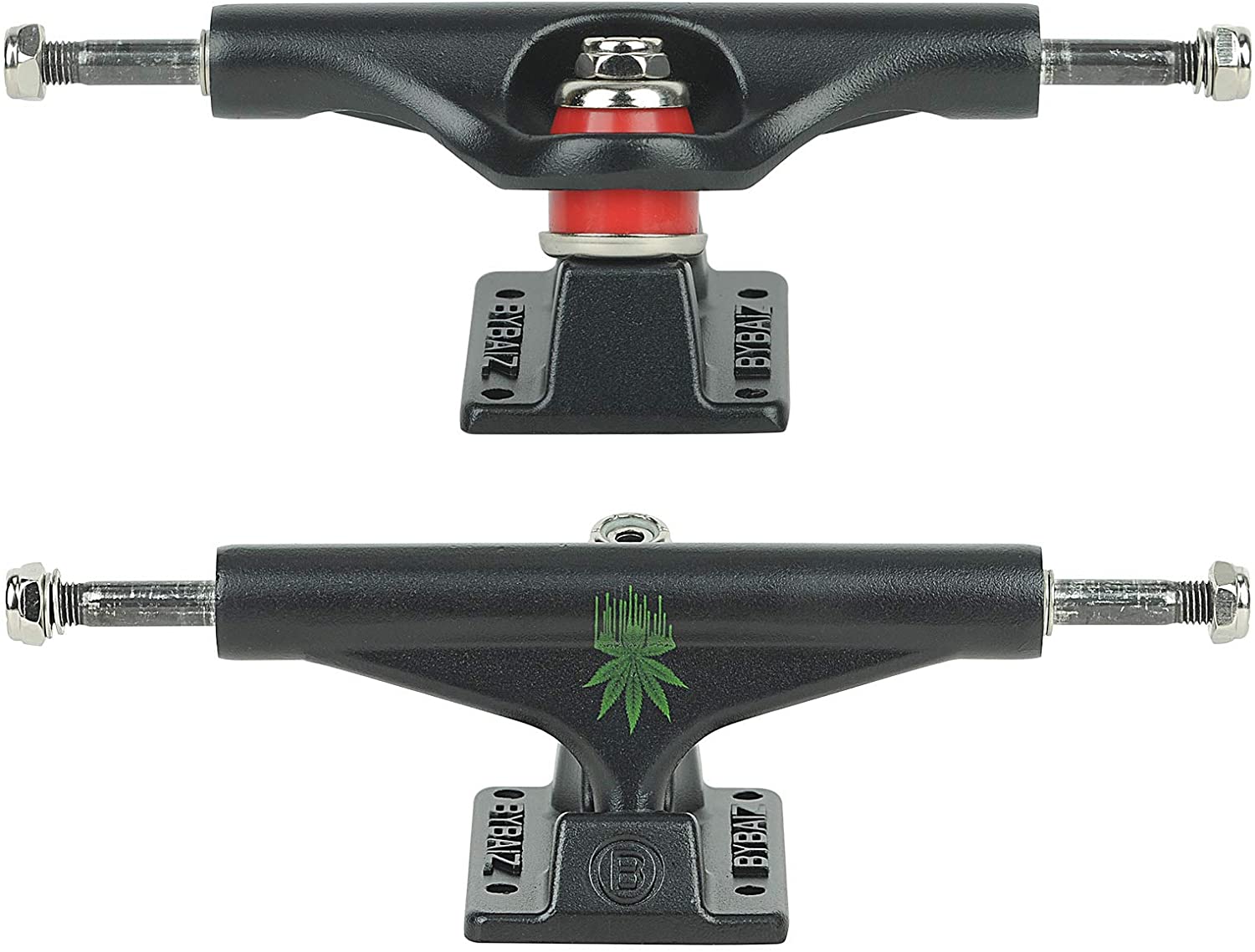 スケートボード トラック 青 シルバー 取り付け用パーツ付き*4