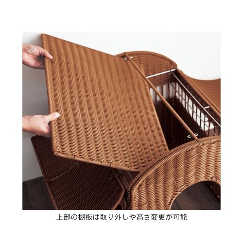 洗えるラタン調の猫トイレカバー 4