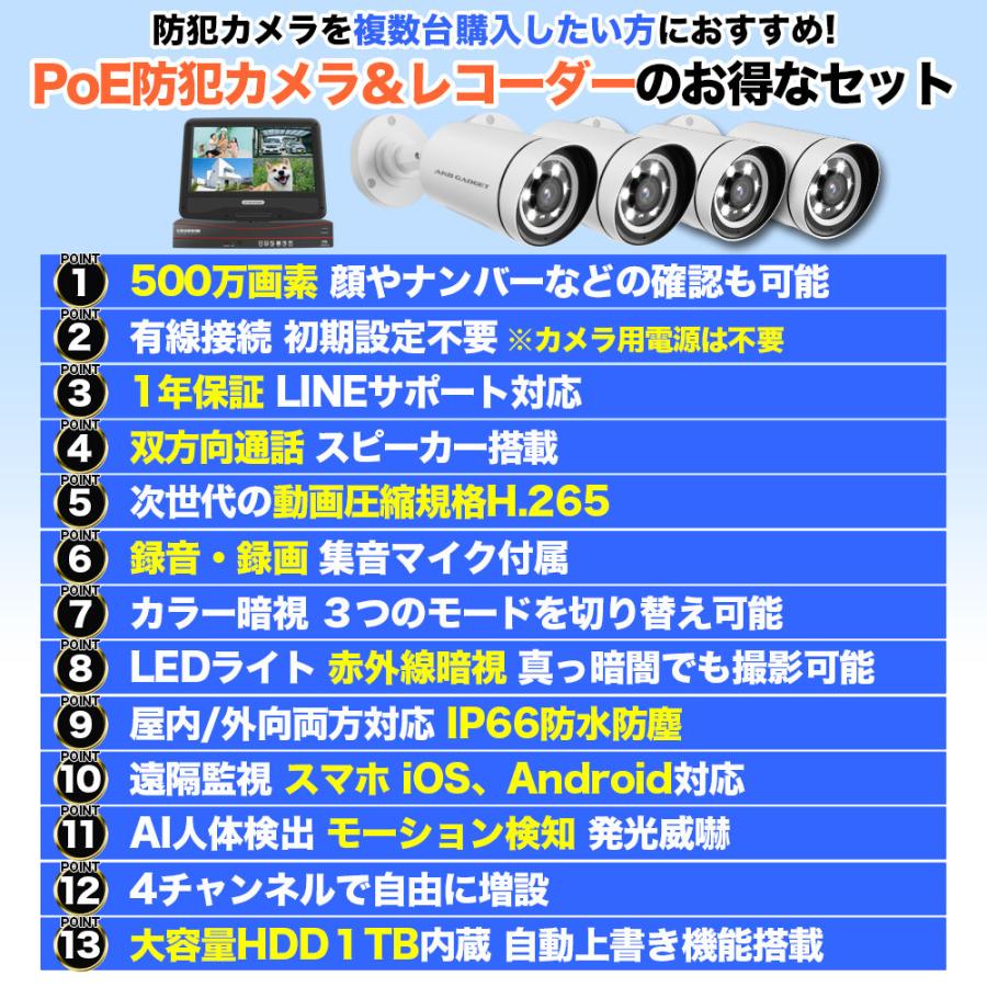 PoE防犯カメラ＆レコーダー 2