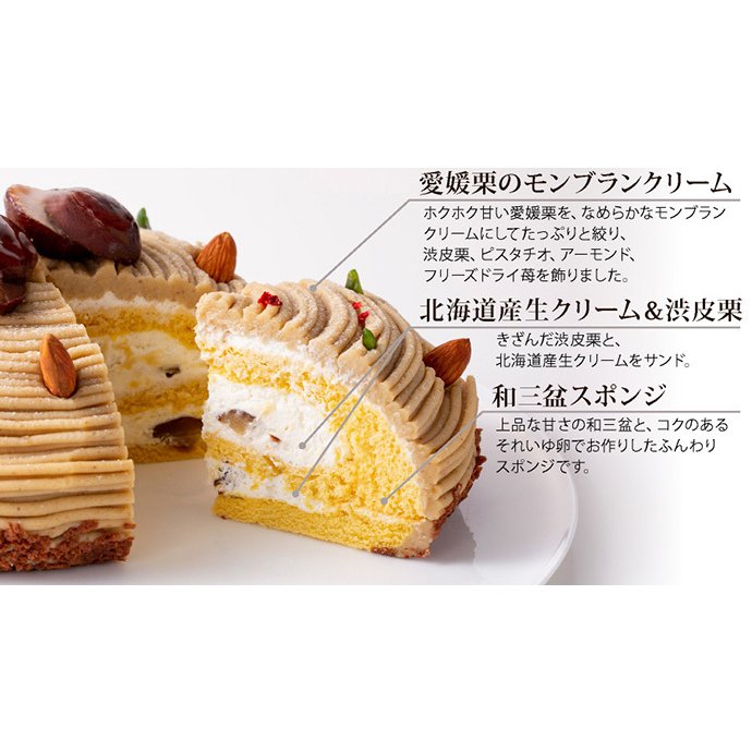 愛媛栗と和三盆のモンブラン 2
