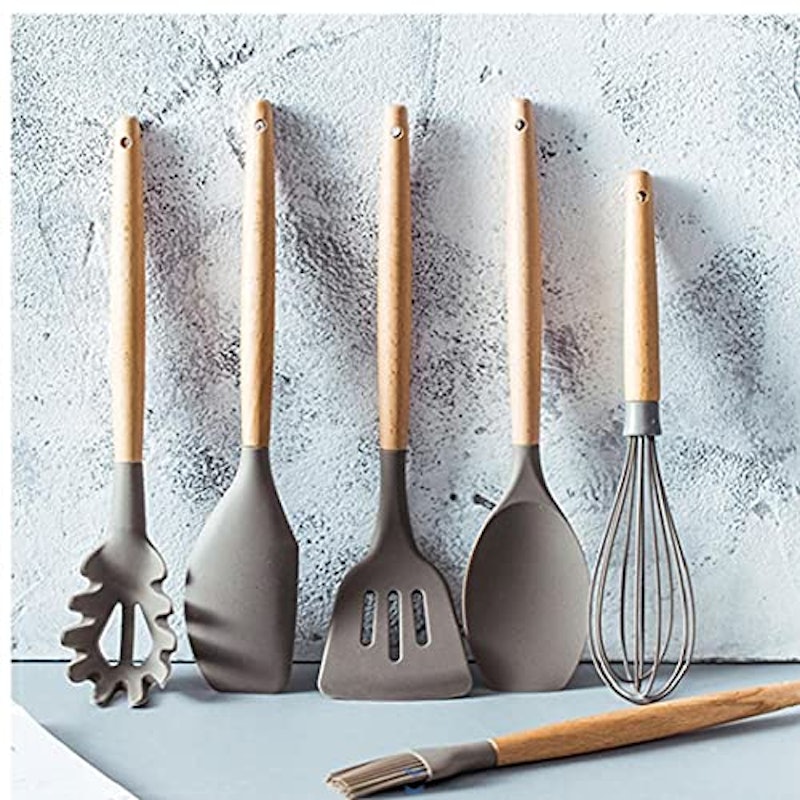 木製ハンドル付き シリコン泡立て器 3