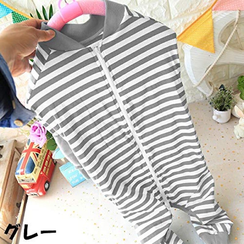 PET FiND 背面ファスナー付きボーダー つなぎ 5