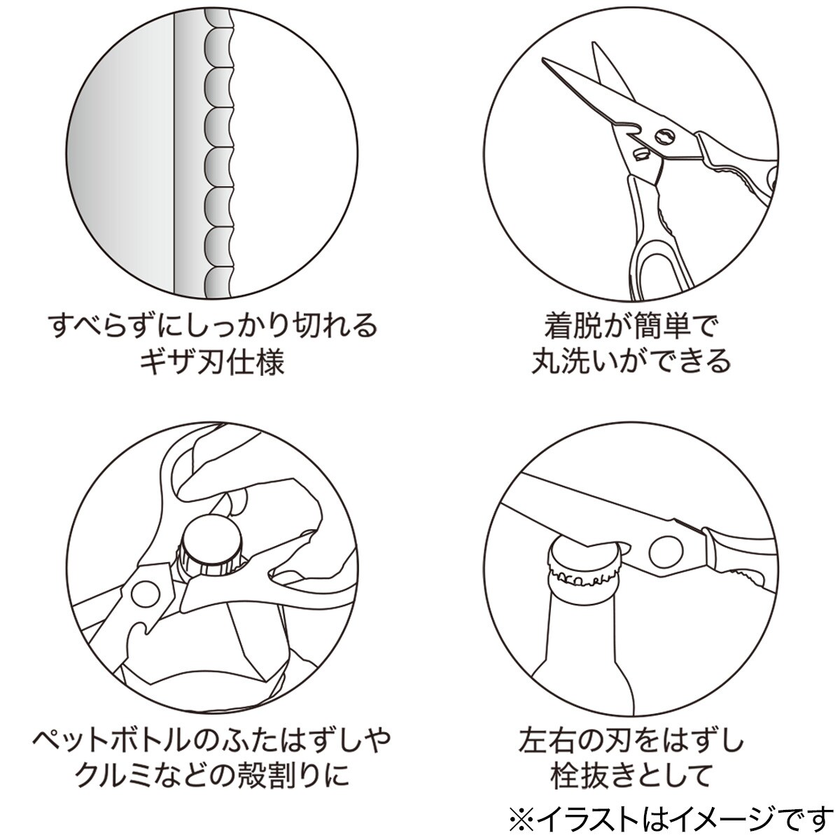 取り外せるキッチンバサミ 3