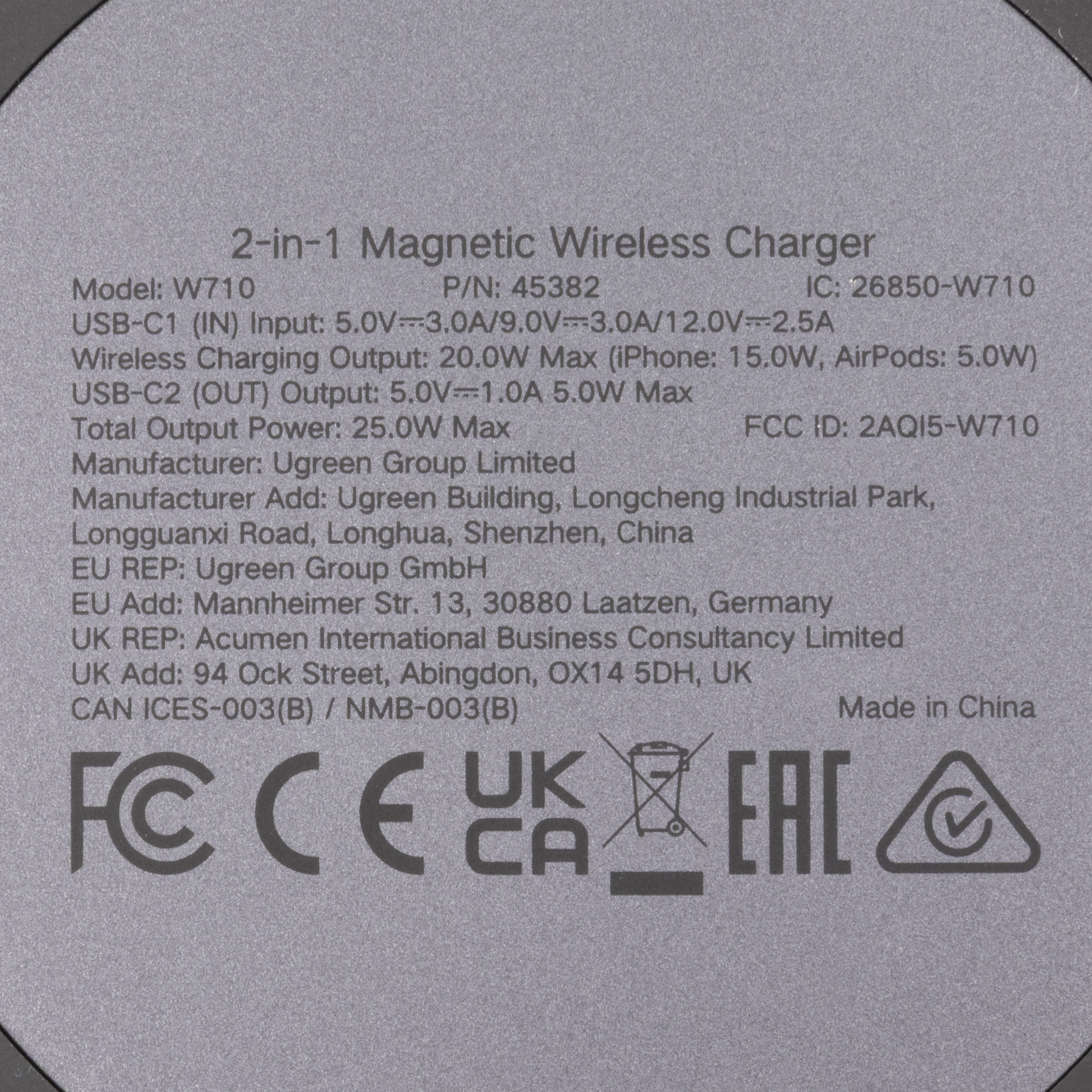 ワイヤレス充電器 3-in-1 Magsafe対応 6