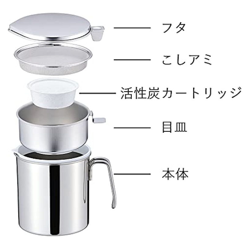 ステンレス製カートリッジ式オイルポット 2
