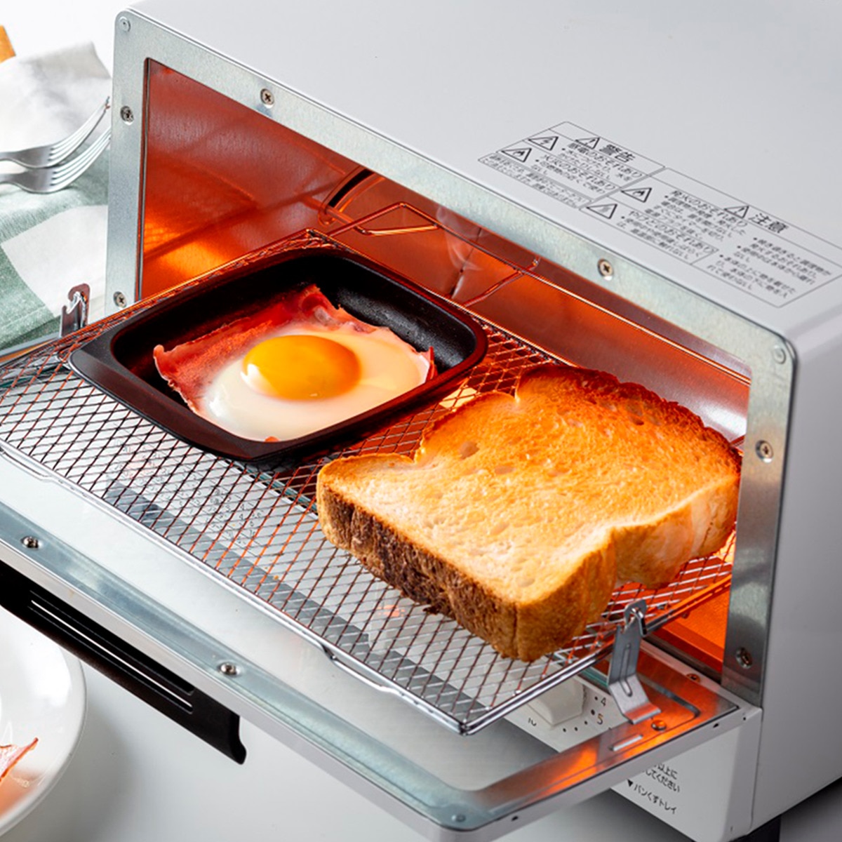 フッ素Wコートでこびりつきにくいオーブントースター角型プレート 3 1