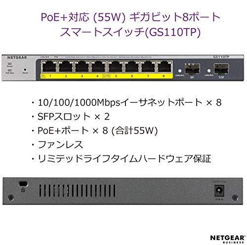 PoE+対応（55W）ギガビット8ポート スマートスイッチ 2
