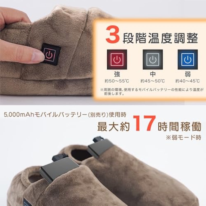 どこでも床暖スリッパ 4