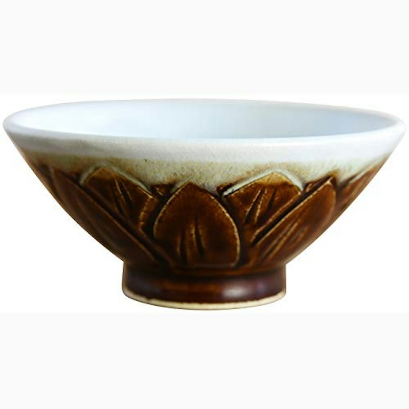 U TOCHIGI DESIGN 飴釉彫蓮紋 飯碗 1