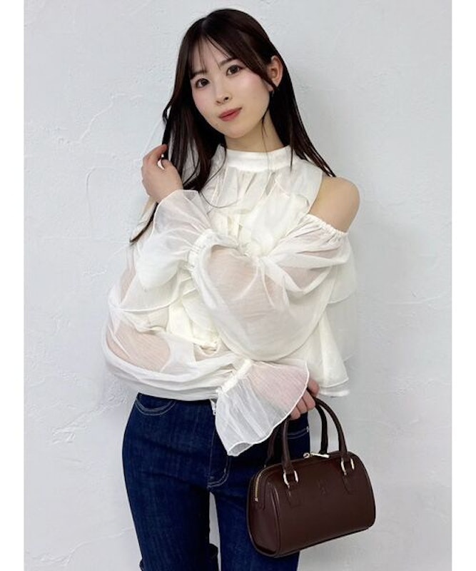 dazzlin オープンショルダーバルーントップス 1