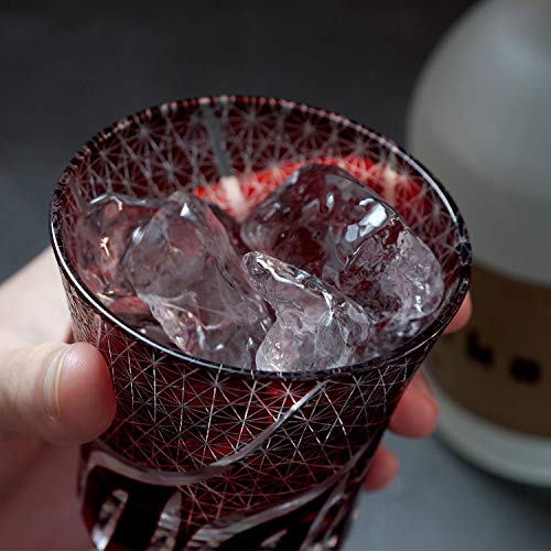 名入れ 切子グラス 菊つなぎ模様 4