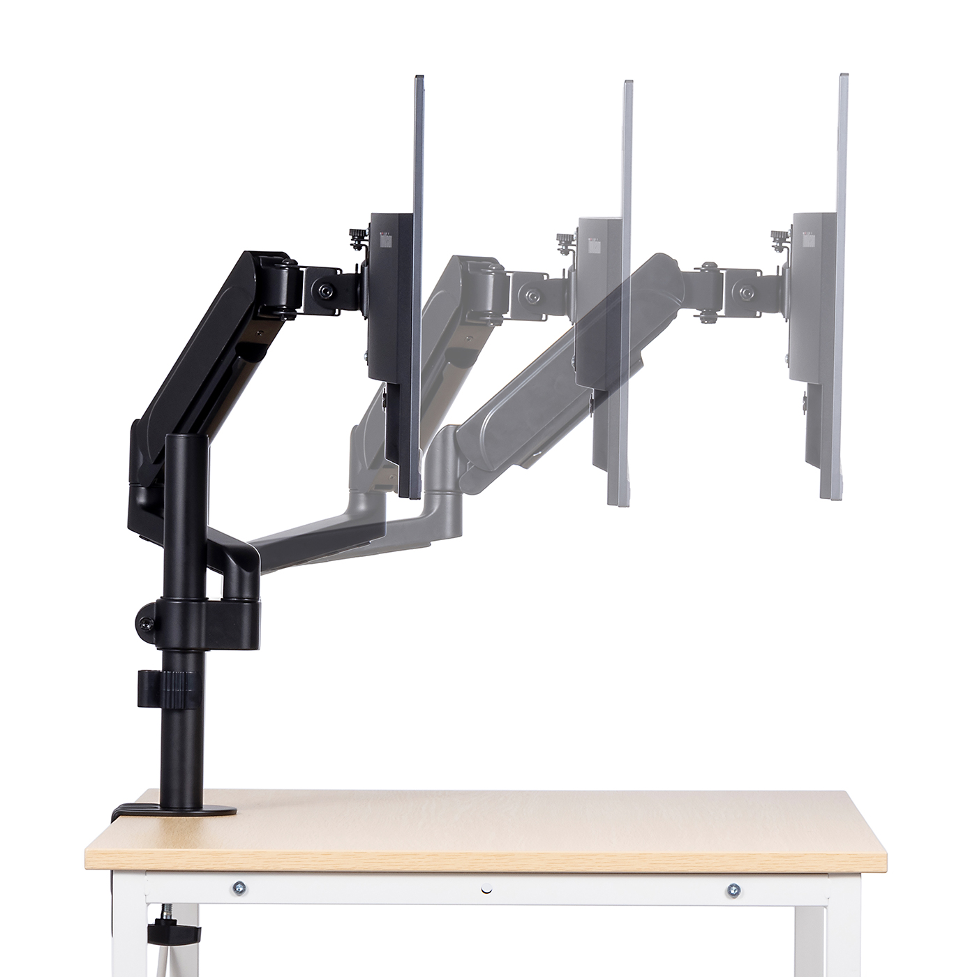 エレコム ガススプリング式モニターアーム DPA-SS07BKを検証レビュー