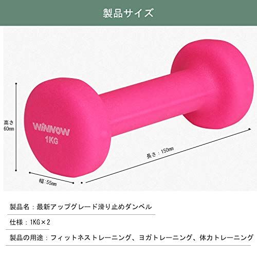 ダンベル 1kg x 2 2